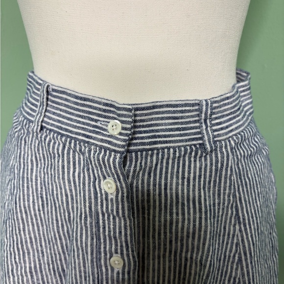 Ralph Lauren Navy Striped A-Line Skirt - Picture 2 of 5